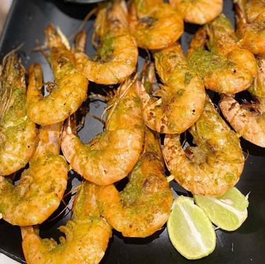 brochette de crevettes