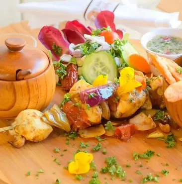 brochette de poulet mariné